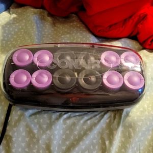 Conair 12 Jumbo & Super Jumbo Velvet Flocked Hot Rollers Curlers pageant